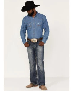 Rock & Roll Denim Men's Pistol Medium Vintage Wash Straight Jeans -Western Desert Shop 2000375487 414 P3