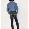 Rock & Roll Denim Men's Rifle Dark Wash Vintage Reflex Slim Stretch Skinny Jeans 1 Rock & Roll Denim Men's Rifle Dark Wash Vintage Reflex Slim Stretch Skinny Jeans -Western Desert Shop 2000375489 416 P1