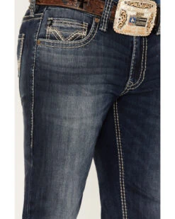 Rock & Roll Denim Men's Rifle Dark Wash Vintage Reflex Slim Stretch Skinny Jeans -Western Desert Shop 2000375489 416 P4