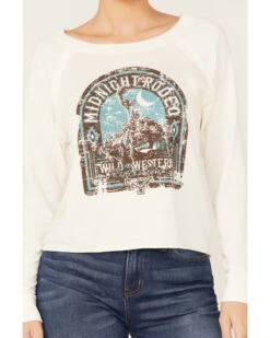 Rock & Roll Denim Women's Midnight Rodeo Graphic Sweatshirt -Western Desert Shop 2000375609 103 P3