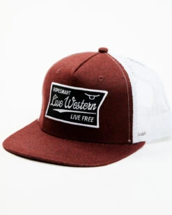 RopeSmart Men's Flat Brim Live Western Live Free Baseball Cap