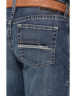 Ariat Men's M2 Traditional Relaxed Destin Medium Wash Relaxed Bootcut Stretch Denim Jeans -Western Desert Shop 2000377334 400 P4