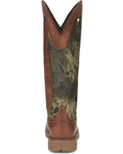 Justin Men's Rush Strike Camo Shaft Leather Pull On Snake Boots - Square Toe -Western Desert Shop 2000378668 340 P5