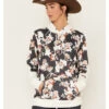 Hooey Women's Contrast Floral Print Hoodie -Western Desert Shop 2000378785 001 P1