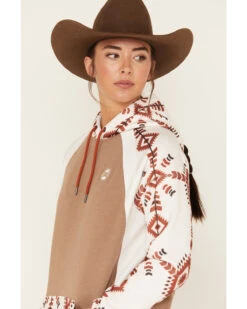 Hooey Women's Southwestern Print Contrast Hoodie -Western Desert Shop 2000378786 110 P3