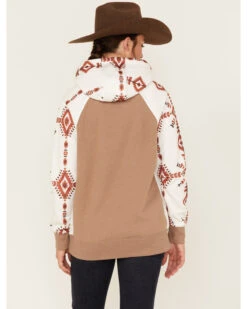 Hooey Women's Southwestern Print Contrast Hoodie -Western Desert Shop 2000378786 110 P4