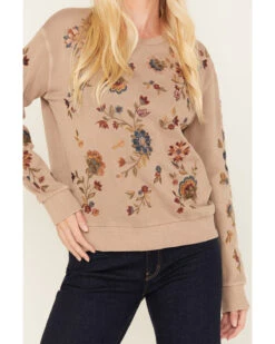 Driftwood Women's Embroidered Teddy Sweatshirt -Western Desert Shop 2000378937 251 P3