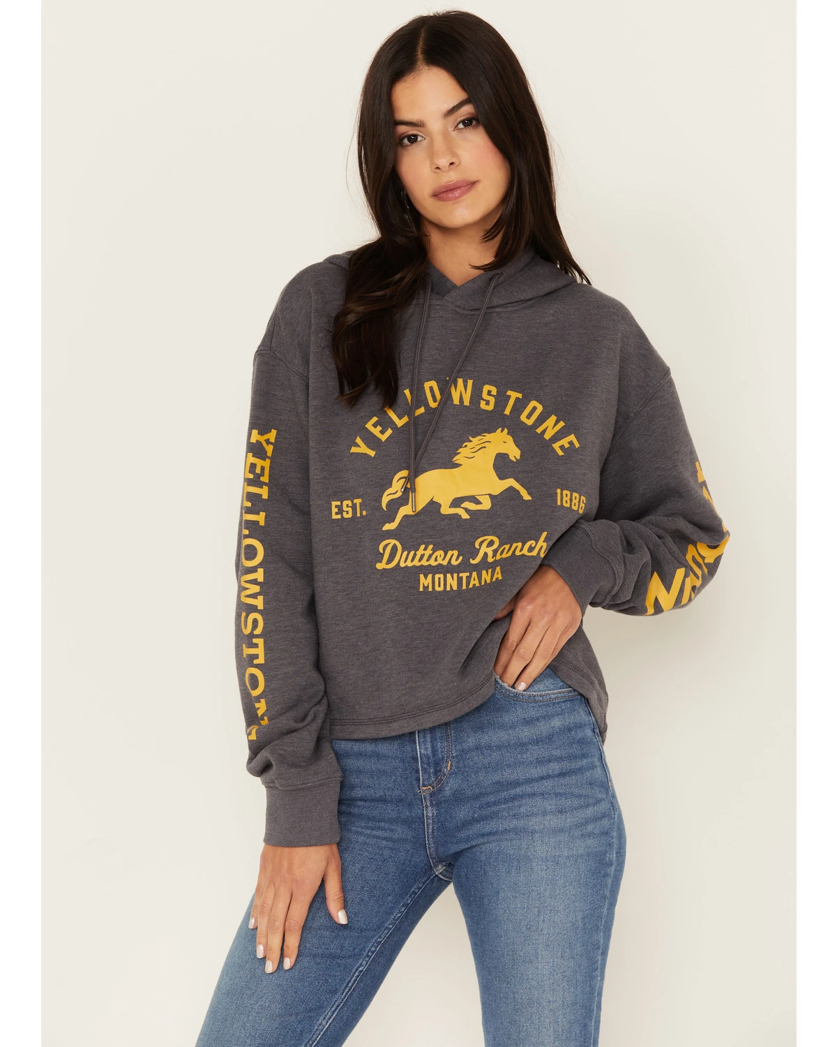 Wrangler Women's Yellowstone® Cropped Hoodie 3 Wrangler Women's Yellowstone® Cropped Hoodie