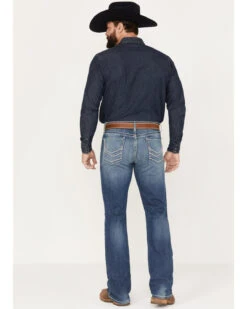 Cinch Men's Ian Medium Stonewash Slim Boot Performance Stretch Denim -Western Desert Shop 2000380103 402 P3