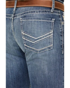 Cinch Men's Ian Medium Stonewash Slim Boot Performance Stretch Denim -Western Desert Shop 2000380103 402 P4