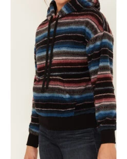 RANK 45 Women's Serape Stripe Plush Fleece Hoodie -Western Desert Shop 2000380744 001 P3