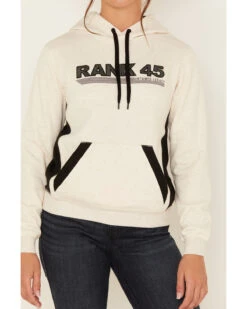 RANK 45 Women's Logo Embroidered Graphic Contrast Hoodie -Western Desert Shop 2000380751 104 P3