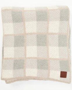 Cleo + Wolf Ivory & Beige Plaid Blanket -Western Desert Shop 2000381117 900 P3