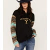 Changes Women's Serape Striped Yellowstone Hoodie -Western Desert Shop 2000382609 442 P1