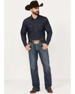 Rock & Roll Denim Men's Double Barrel Medium Vintage Wash Relaxed Bootcut Reflex Denim Jeans -Western Desert Shop 2000386194 414 P3
