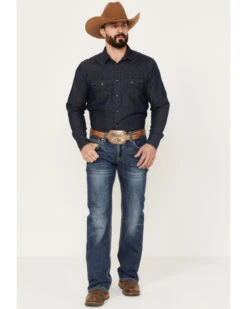Rock & Roll Denim Men's Medium Wash Straight Reflex Denim Jeans 8 Rock & Roll Denim Men's Medium Wash Straight Reflex Denim Jeans -Western Desert Shop 2000386196 414 P3