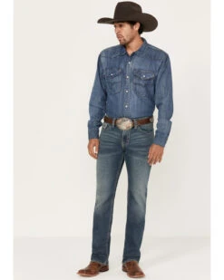 Rock & Roll Denim Men's Revolver Medium Vintage Wash Slim Straight Reflex Denim Jeans -Western Desert Shop 2000386198 414 P3