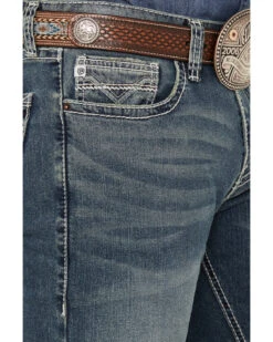 Rock & Roll Denim Men's Revolver Medium Vintage Wash Slim Straight Reflex Denim Jeans -Western Desert Shop 2000386198 414 P4