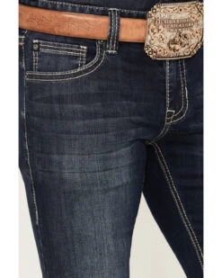 Rock & Roll Denim Men's Rifle Dark Vintage Wash Skinny Reflex Denim Jeans -Western Desert Shop 2000386199 416 P4