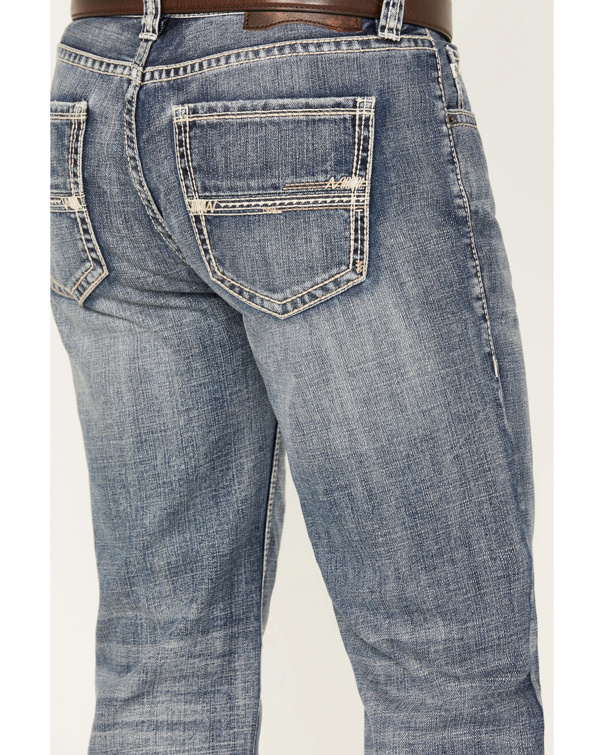 Rock & Roll Denim Men's Double Barrel Medium Vintage Wash Straight Leg Denim Jeans 4 Rock & Roll Denim Men's Double Barrel Medium Vintage Wash Straight Leg Denim Jeans - Image 2