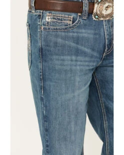 Rock & Roll Denim Men's Double Barrel Medium Wash Relaxed Straight Jeans -Western Desert Shop 2000386202 414 P4