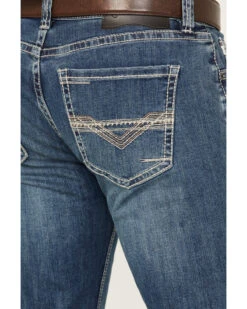 Rock & Roll Denim Men's Pistol Medium Vintage Wash Bootcut Reflex Denim Jeans -Western Desert Shop 2000386203 414 P2