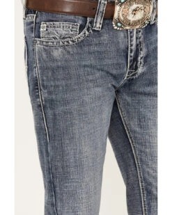 Rock & Roll Denim Men's Pistol Medium Vintage Wash Straight Leg Denim Jeans -Western Desert Shop 2000386204 414 P4