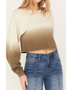 Cleo + Wolf Women's Ombre Cropped Dolman Sweatshirt -Western Desert Shop 2000386289 343 P3