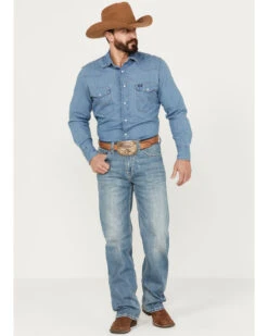 Rock & Roll Denim Men's Double Barrel Light Vintage Wash Relaxed Straight Stretch Jeans -Western Desert Shop 2000387623 412 P3