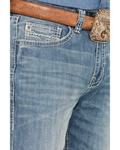 Rock & Roll Denim Men's Double Barrel Light Vintage Wash Relaxed Straight Stretch Jeans -Western Desert Shop 2000387623 412 P4
