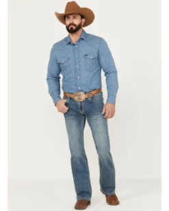 Rock & Roll Denim Men's Pistol Medium Vintage Wash Bootcut Stretch Denim Jeans -Western Desert Shop 2000387624 414 P3