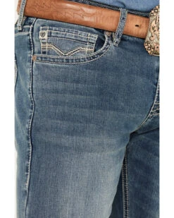 Rock & Roll Denim Men's Pistol Medium Vintage Wash Bootcut Stretch Denim Jeans -Western Desert Shop 2000387624 414 P4