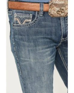 Rock & Roll Denim Men's Revolver Light Vintage Wash Slim Straight Stretch Reflex Denim Jeans -Western Desert Shop 2000387627 412 P4