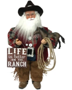 6790 15" Life Is Better On The Ranch Santa