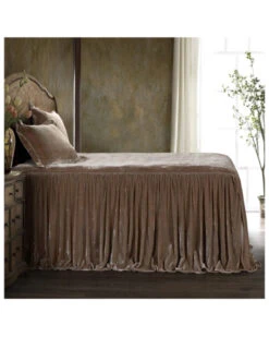 HiEnd Accents Dusty Rose Stella Faux Silk & Velvet King 3-Piece Bedspread Set