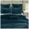 HiEnd Accents Deep Blue Stonewashed Cotton & Velvet 3-Piece King Quilt Set -Western Desert Shop 2000388514 401 P1