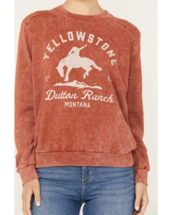 Changes Women's Bucking Horse Yellowstone Crew Neck Sweatshirt 8 Changes Women's Bucking Horse Yellowstone Crew Neck Sweatshirt -Western Desert Shop 2000393498 220 P3