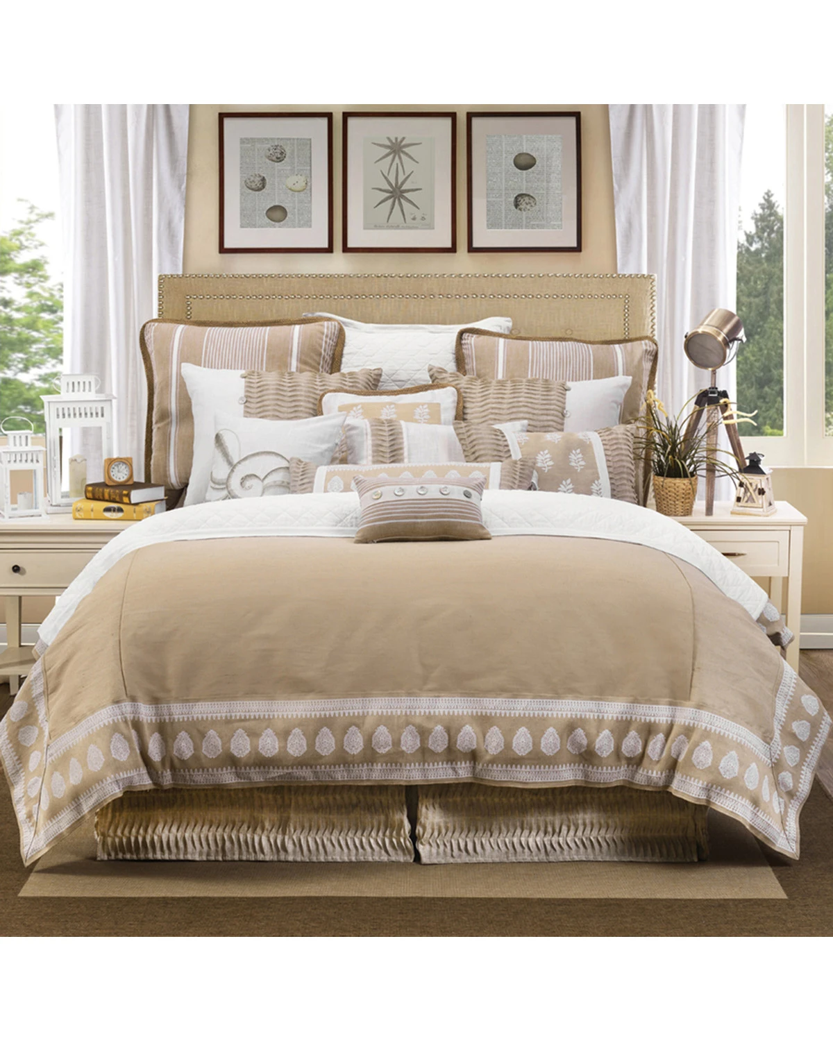 HiEnd Accents Cream Newport Duvet Cover Set - Queen 3 HiEnd Accents Cream Newport Duvet Cover Set - Queen